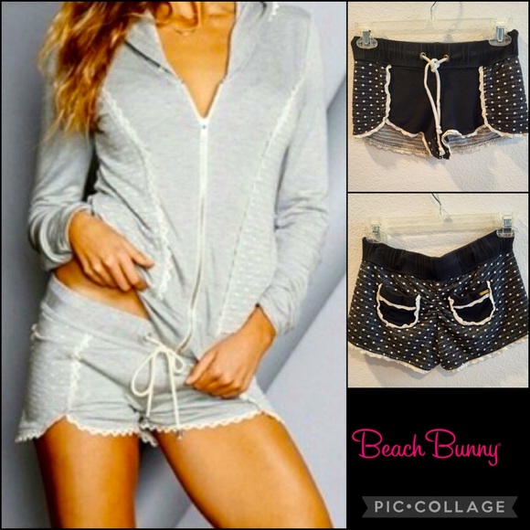 Beach Bunny Polka Dot Crochet Lace Cover-Up Shorts - Picture 1 of 8